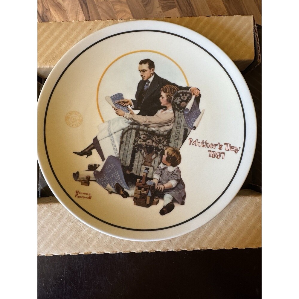 KNOWLES NORMAN ROCKWELL MOTHER'S DAY 1991 PLATE